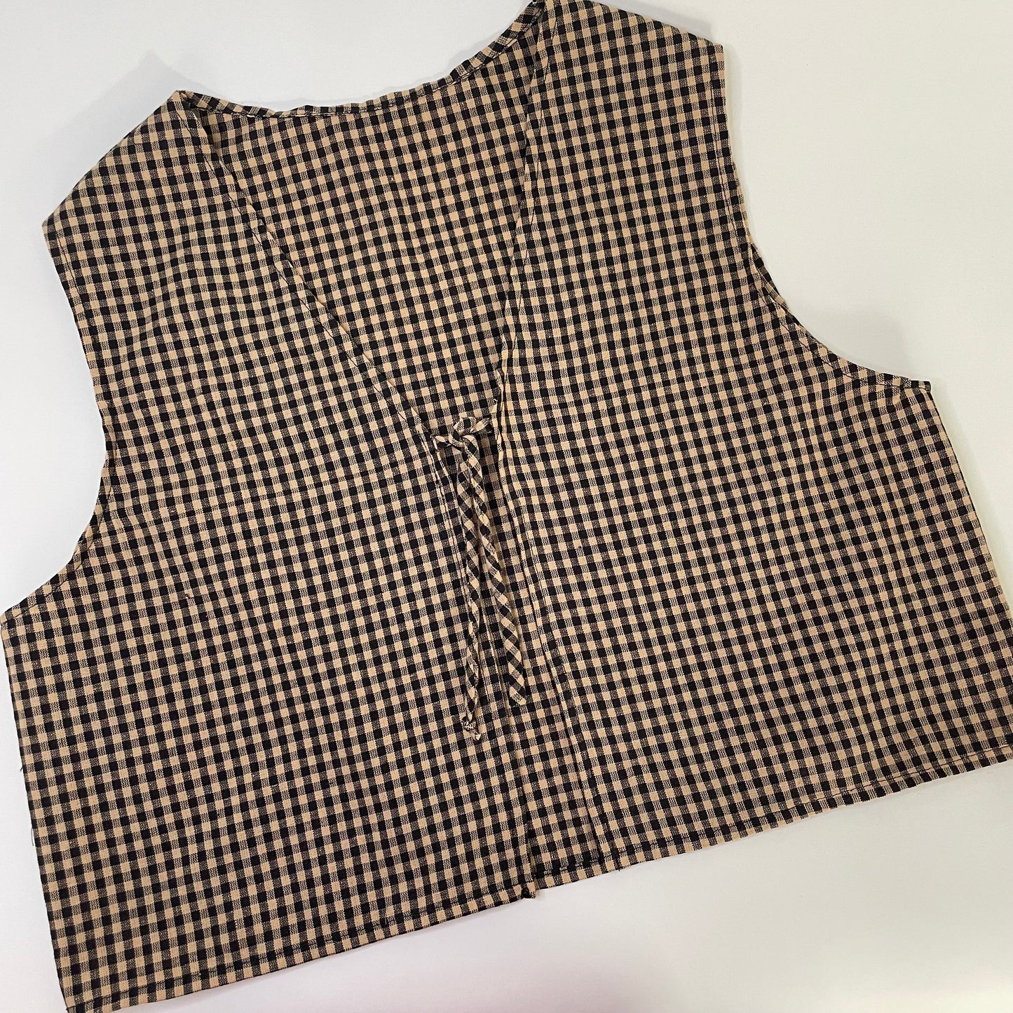 Brown Gingham Vest